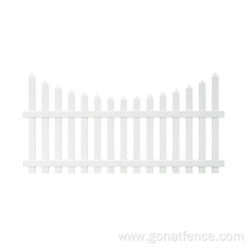 White Vinyl picket fence